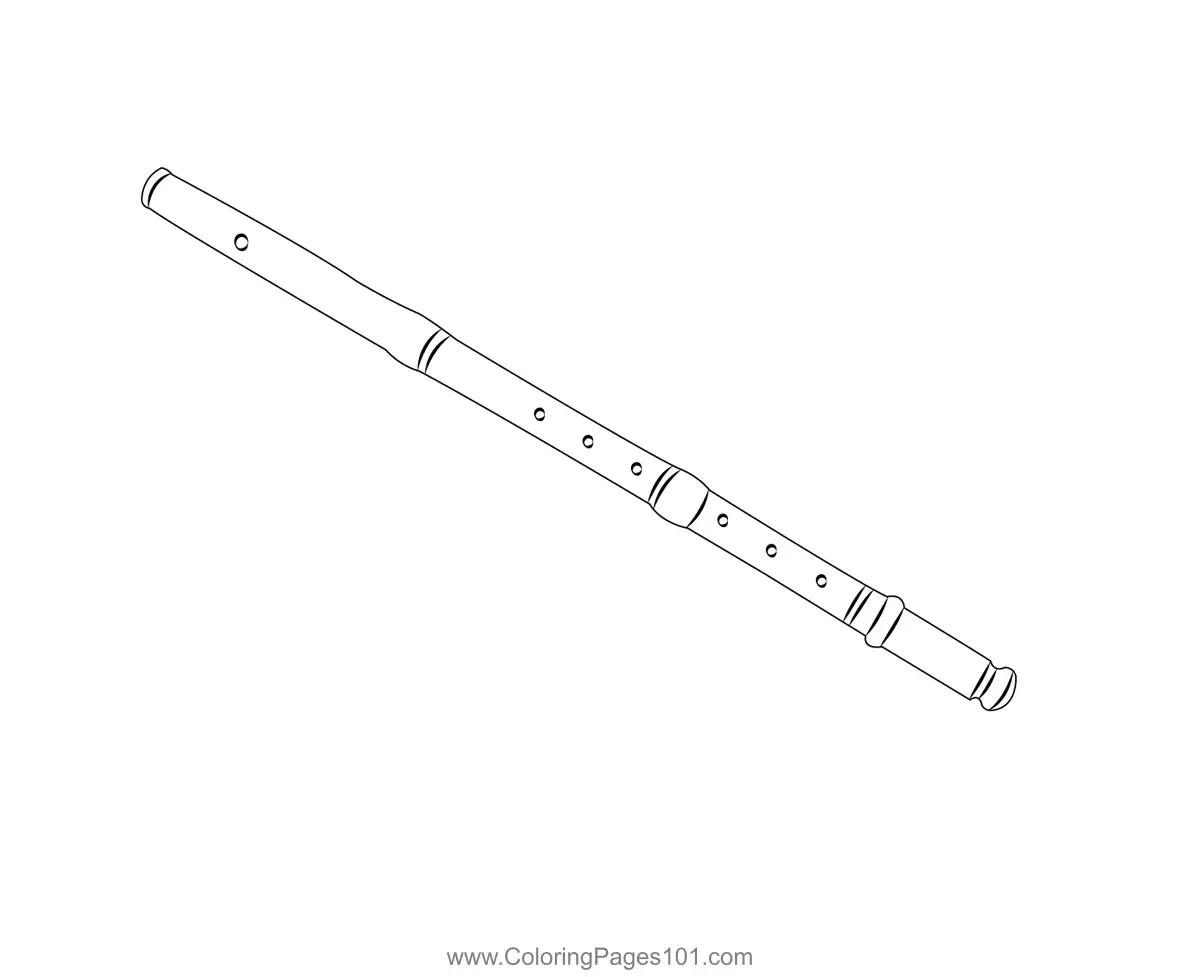 Flute Coloring Pages