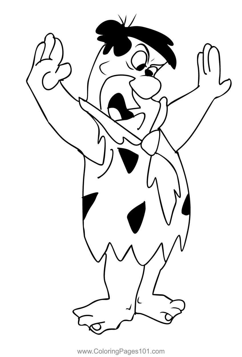 Fred Flintstone Coloring Pages 3