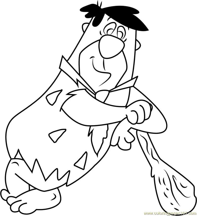 Fred Flintstone Coloring Pages 9