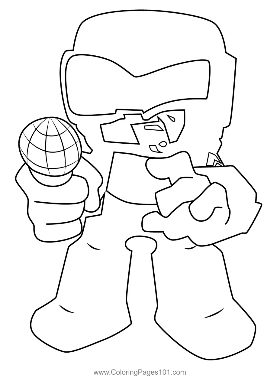 Friday Night Funkin Coloring Pages 2