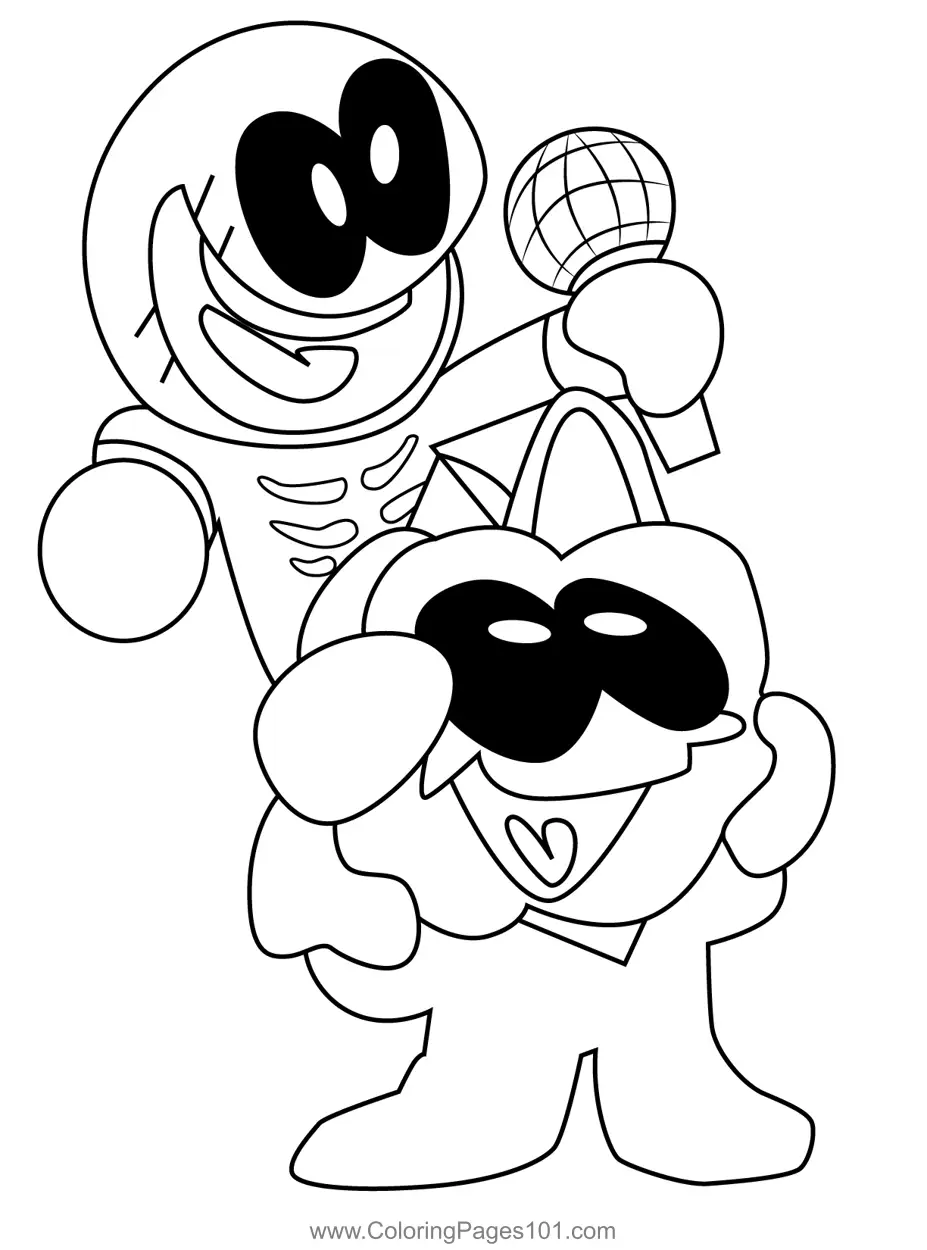 Friday Night Funkin Coloring Pages 6