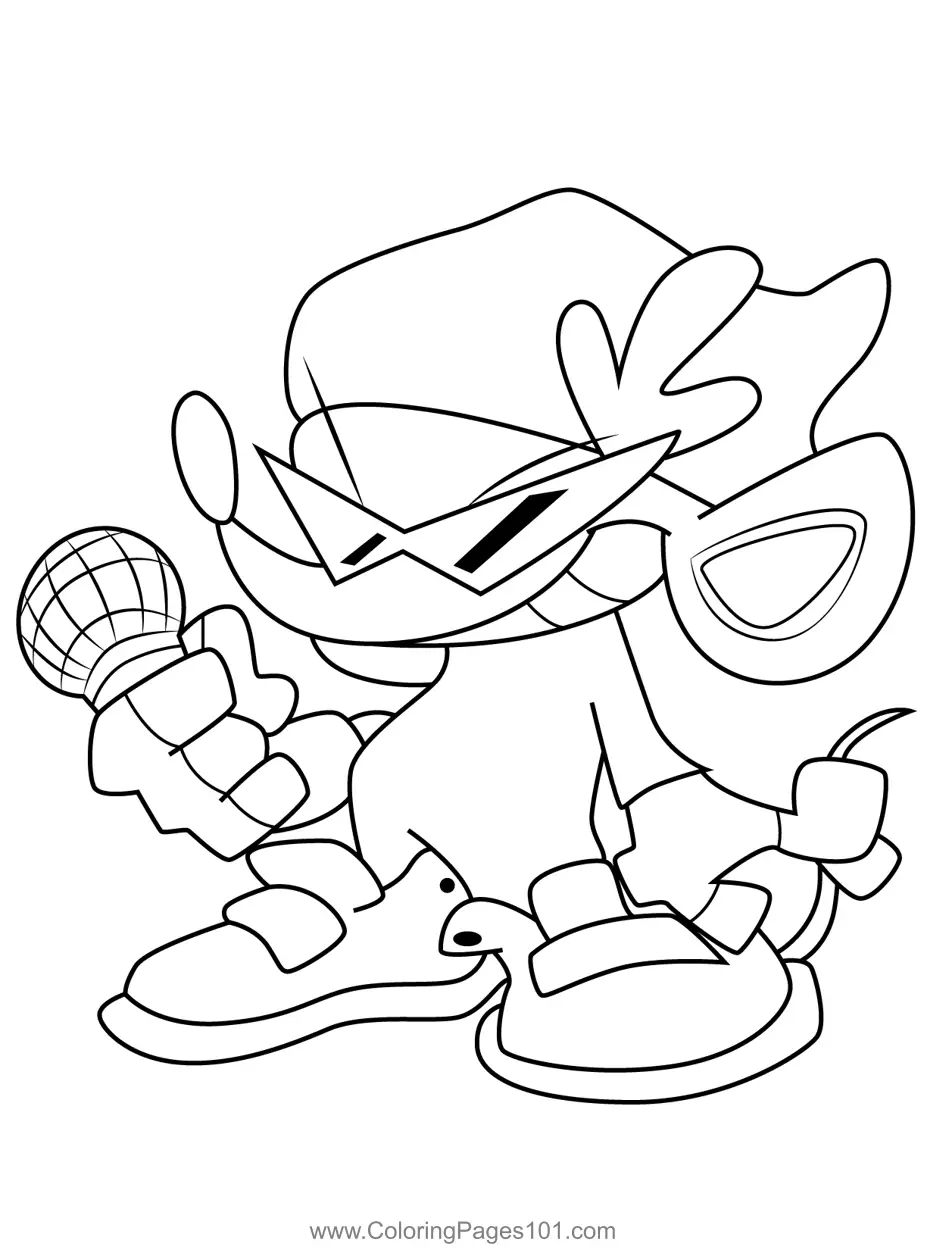 Friday Night Funkin Coloring Pages 8