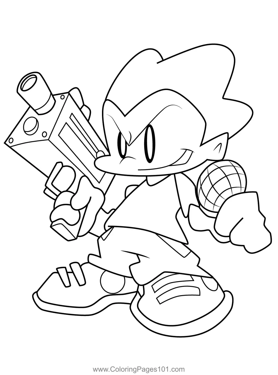 Friday Night Funkin Coloring Pages 9