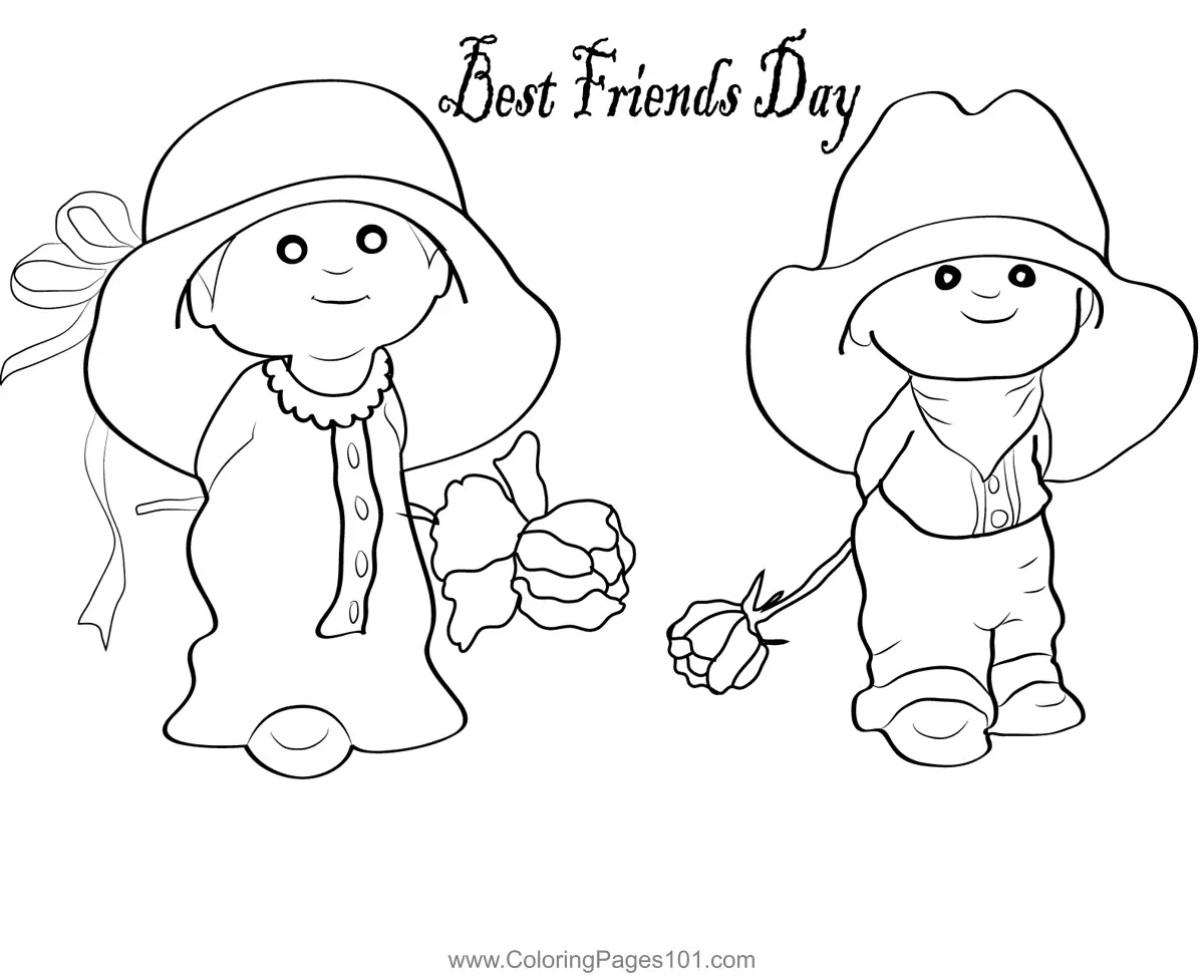 Friendship Day Coloring Pages 1
