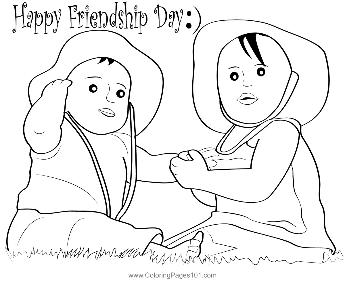 Friendship Day Coloring Pages 3