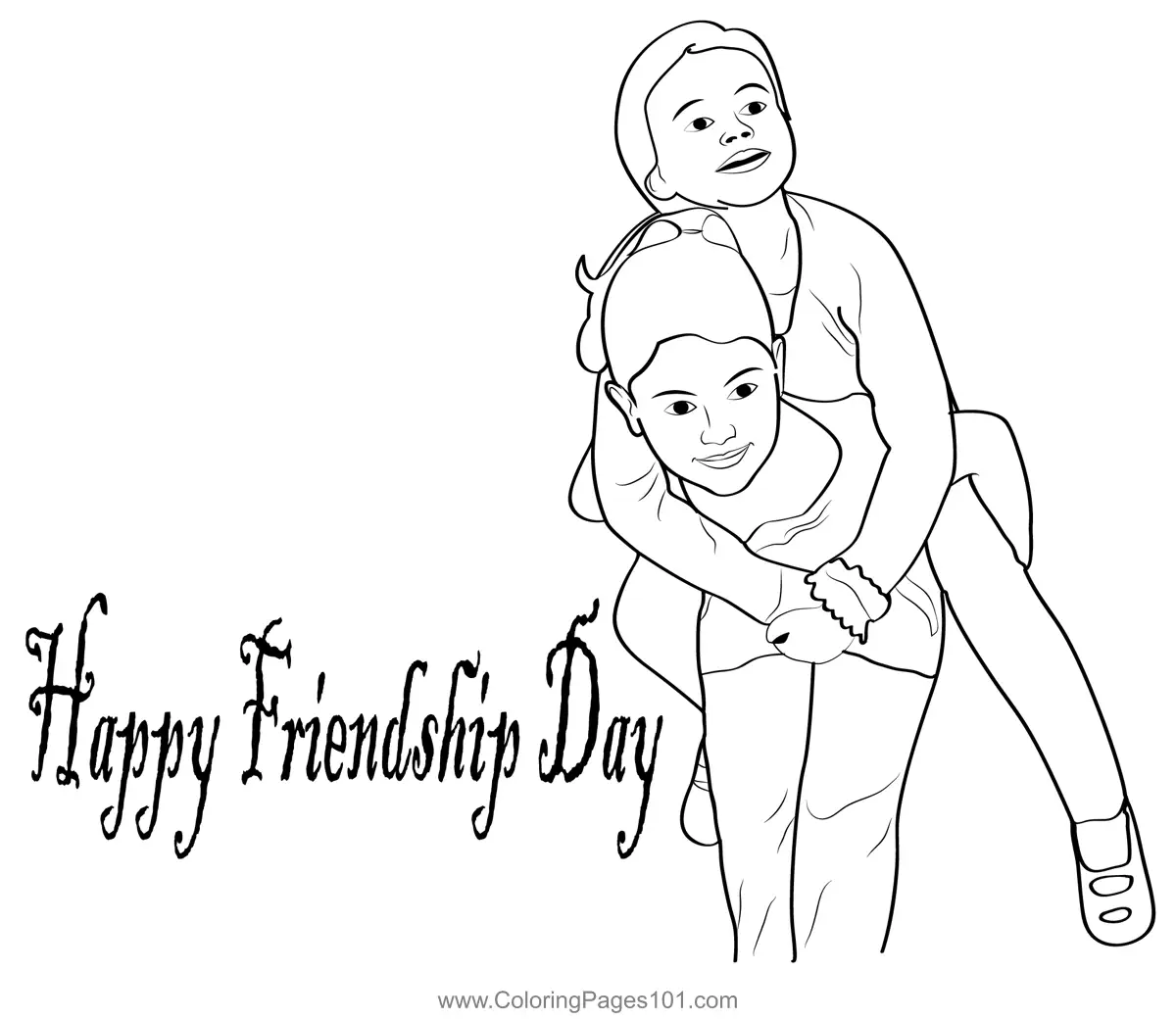 Friendship Day Coloring Pages 4