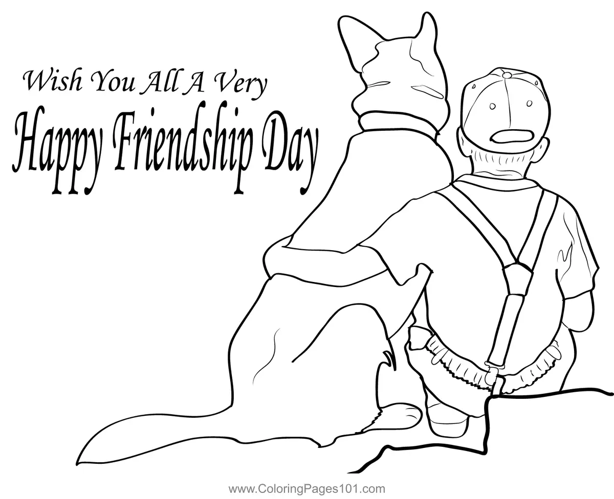 Friendship Day Coloring Pages 7