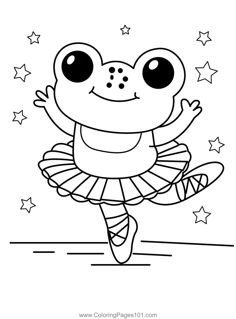 Frog Coloring Pages 11