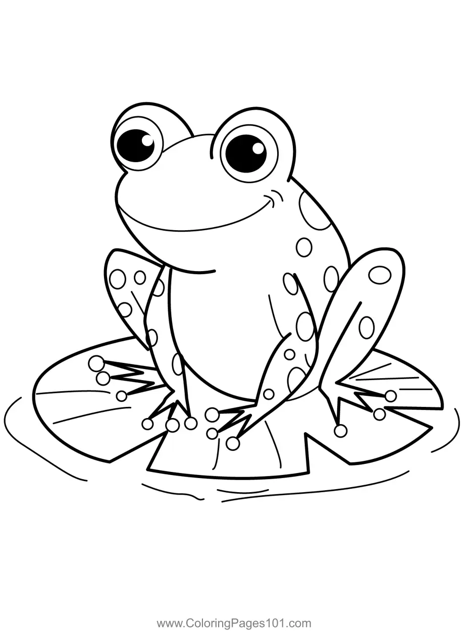 Frog Coloring Pages 6
