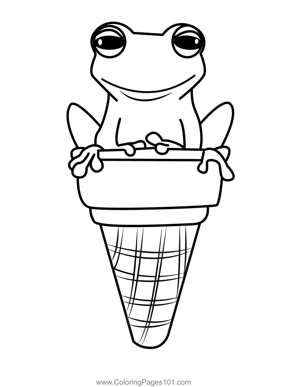 Frog Coloring Pages 9