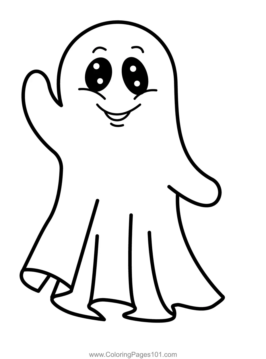 Ghosts Coloring Pages 1