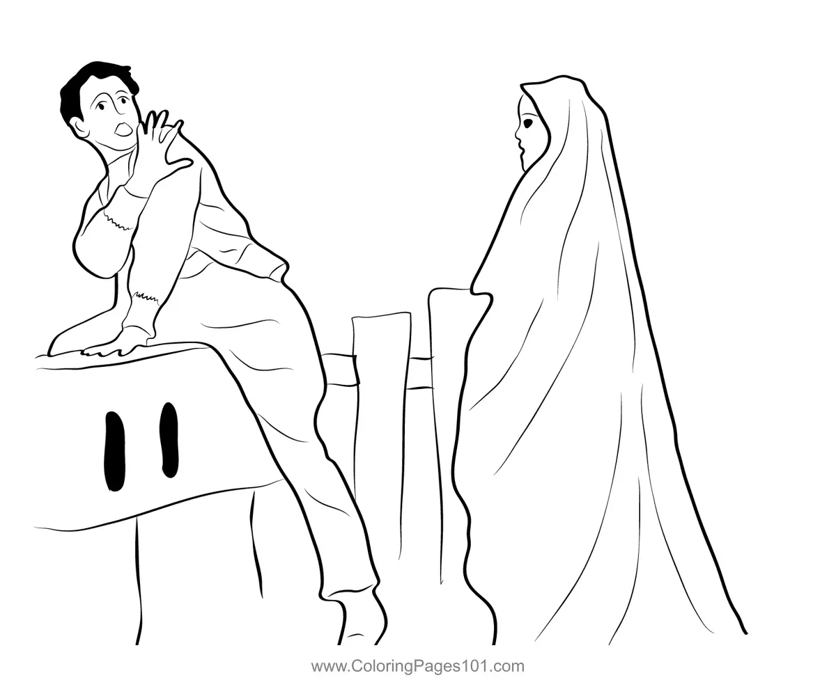 Ghosts Coloring Pages 7