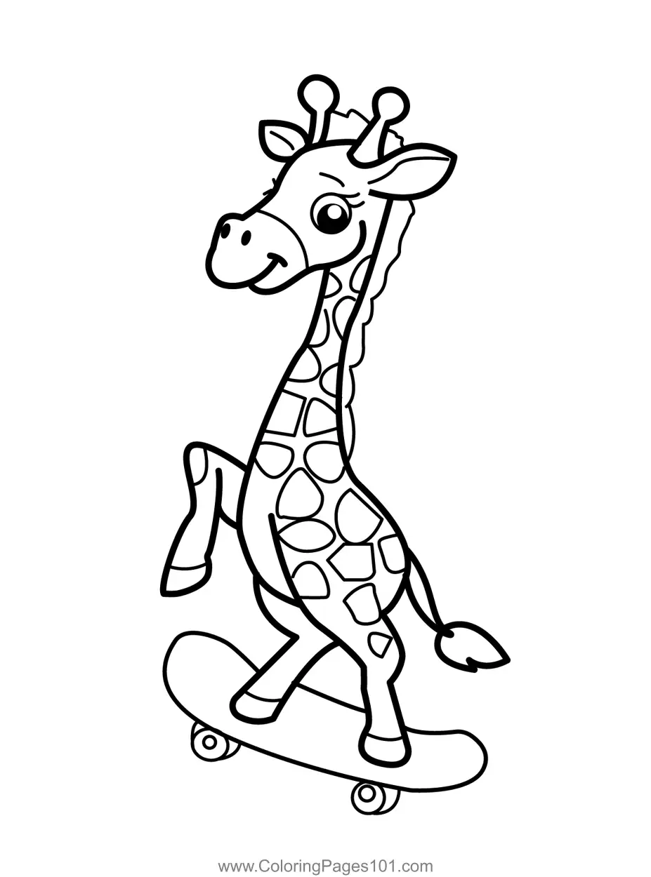 Giraffe Coloring Pages 1