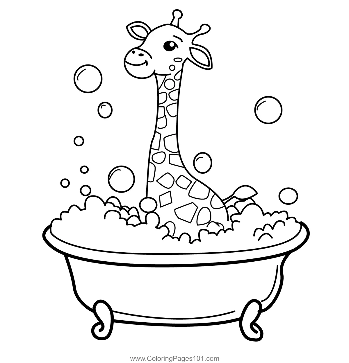 Giraffe Coloring Pages 10