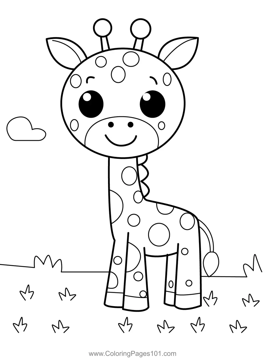 Giraffe Coloring Pages 2