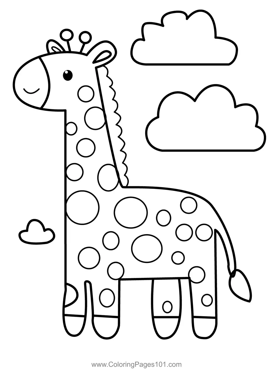 Giraffe Coloring Pages 3