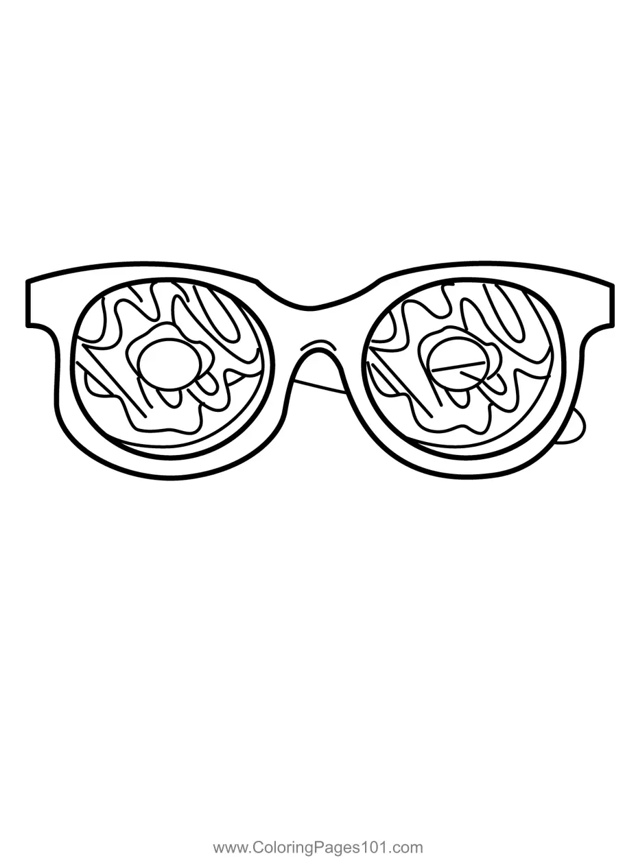 Glasses Coloring Pages 1