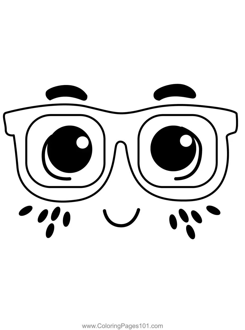 Glasses Coloring Pages 2