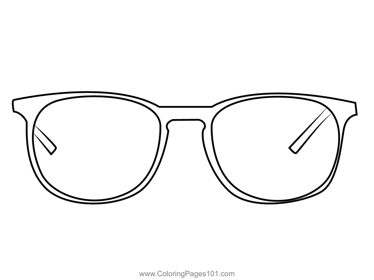 Glasses Coloring Pages