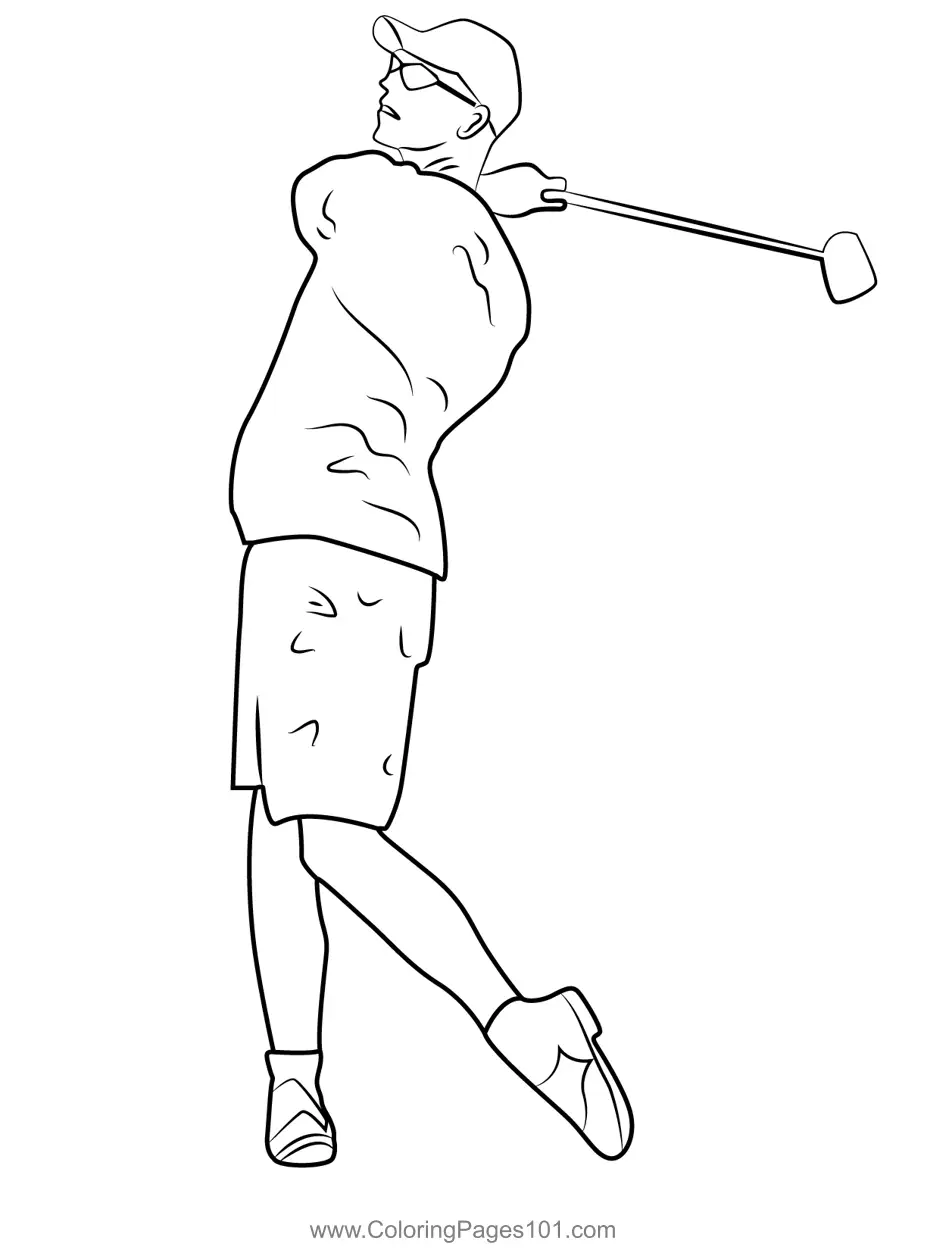 Golf Coloring Pages 1