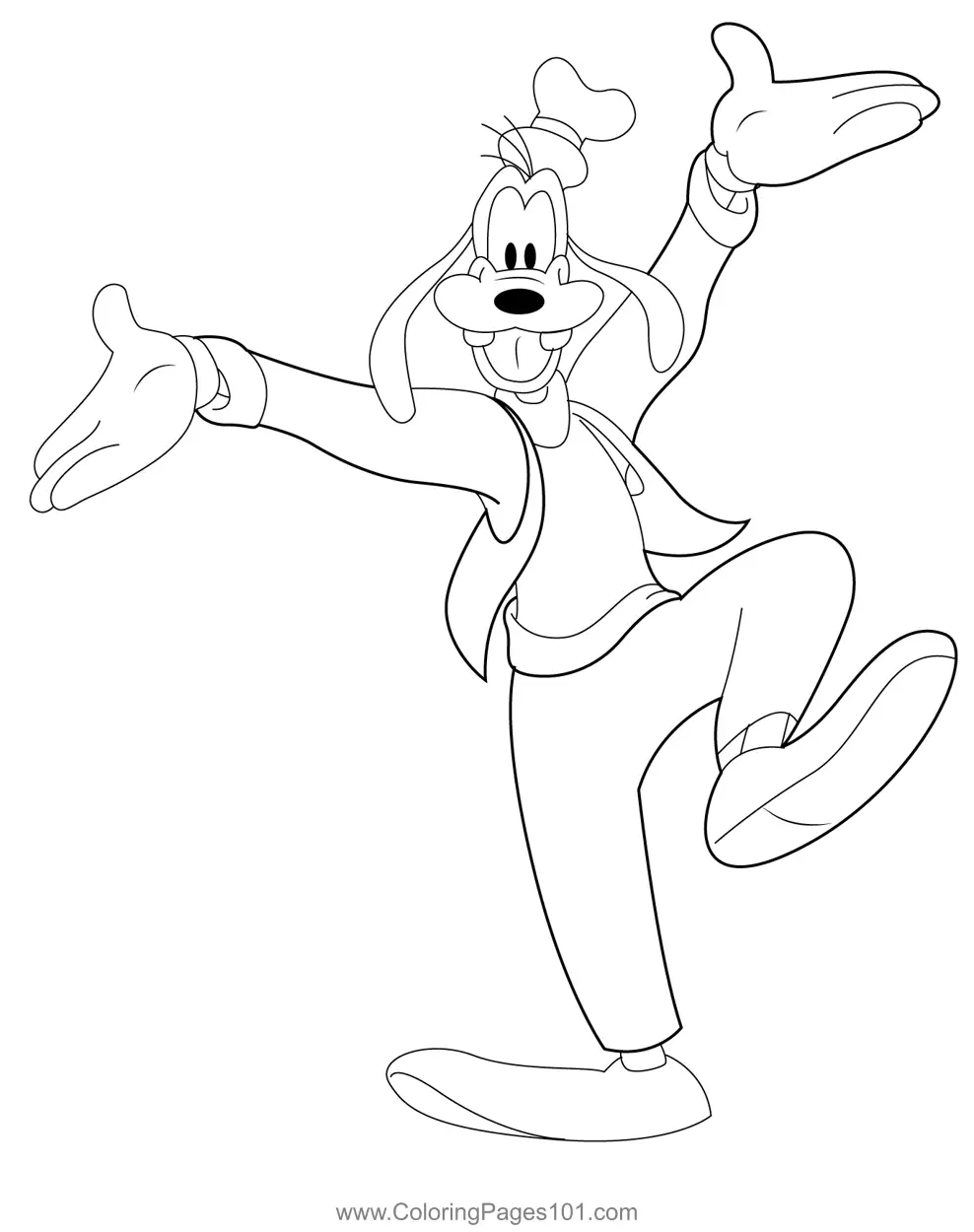 Goofy Coloring Pages 4
