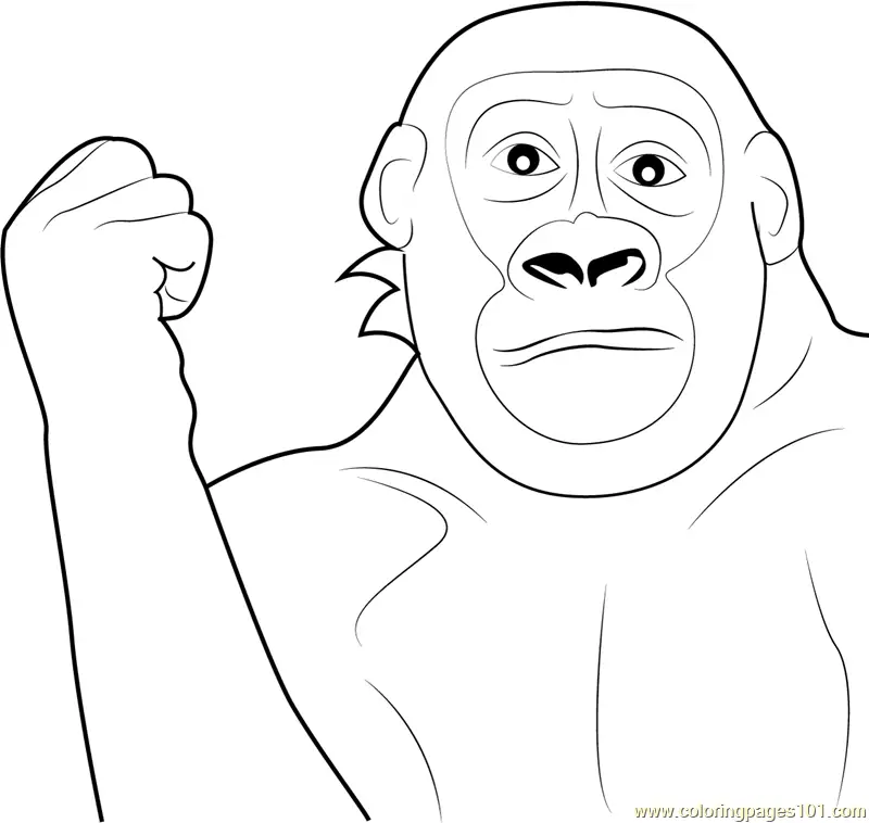 Gorilla Coloring Pages