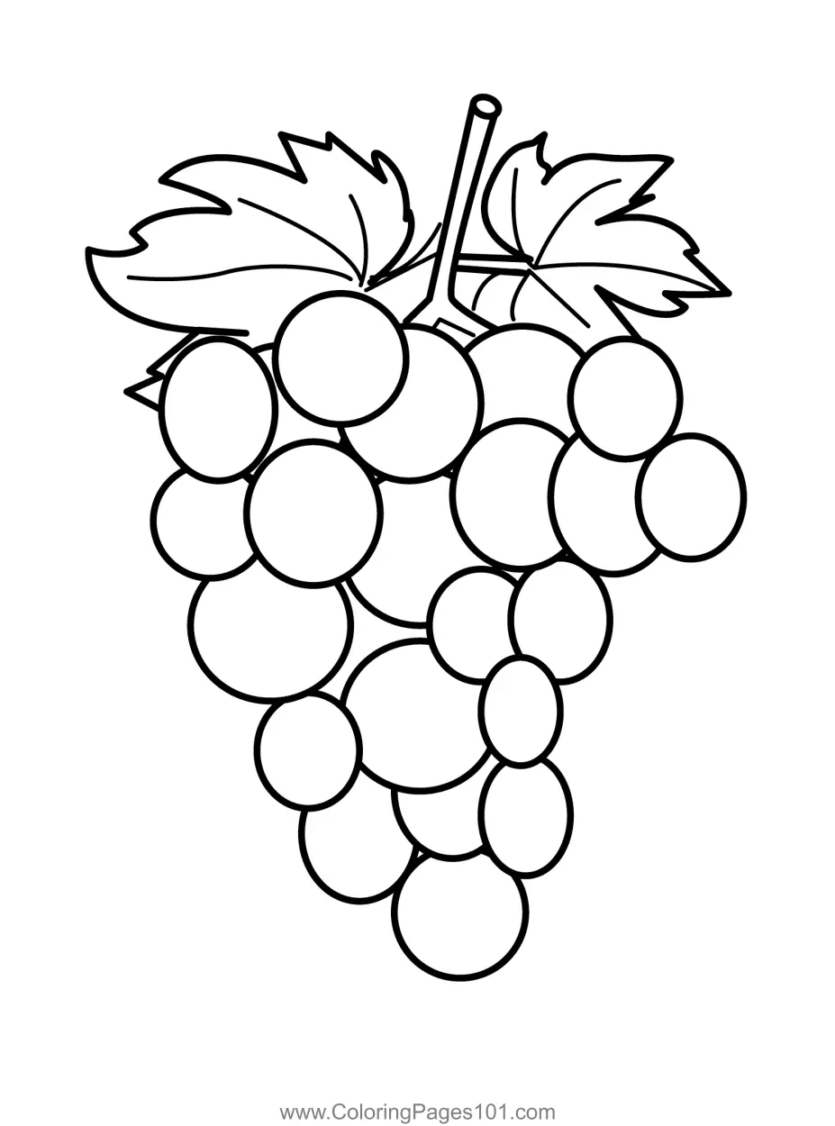 Grape Coloring Pages 1
