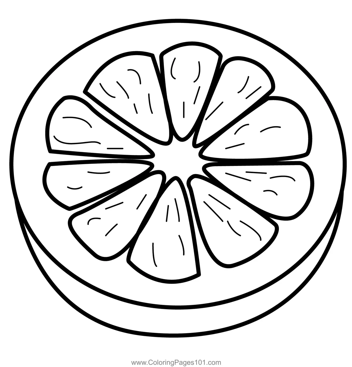 Grapefruit Coloring Pages 1