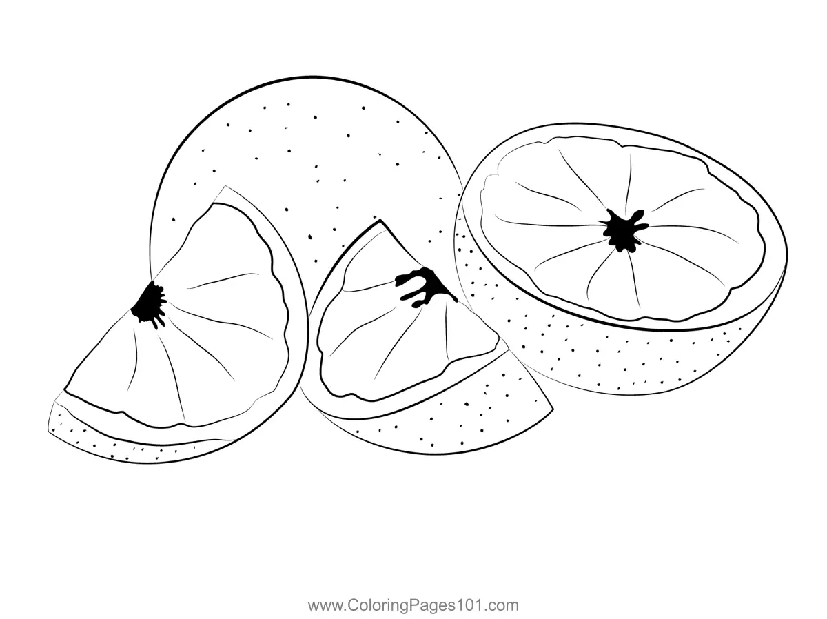 Grapefruit Coloring Pages 3