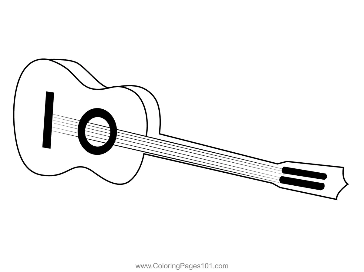 Guitar Coloring Pages 2