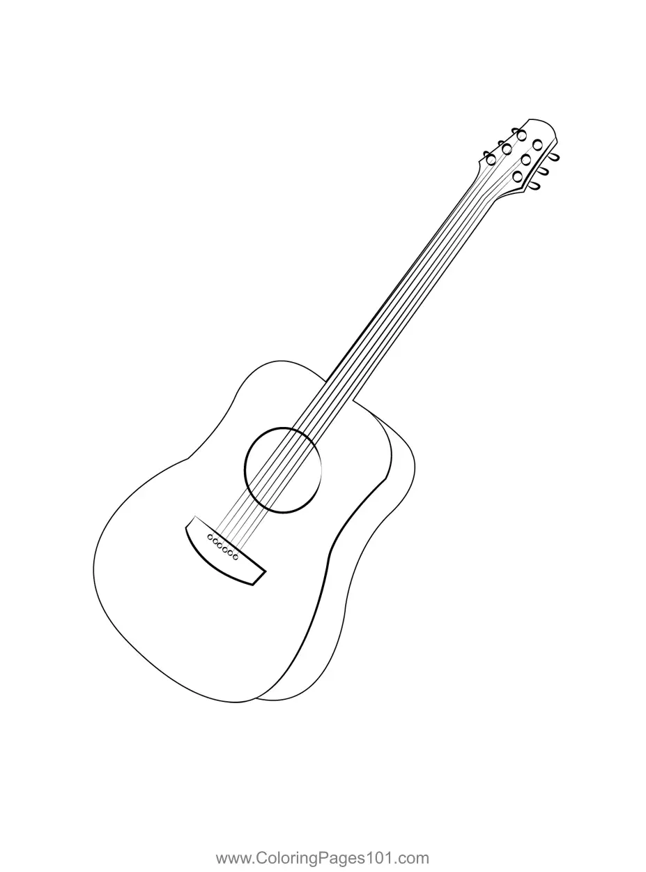Guitar Coloring Pages 3