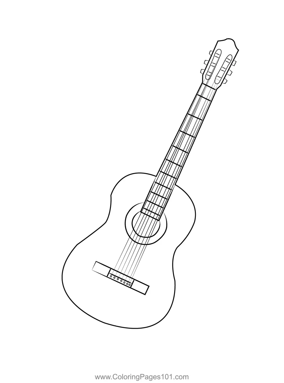 Guitar Coloring Pages 5