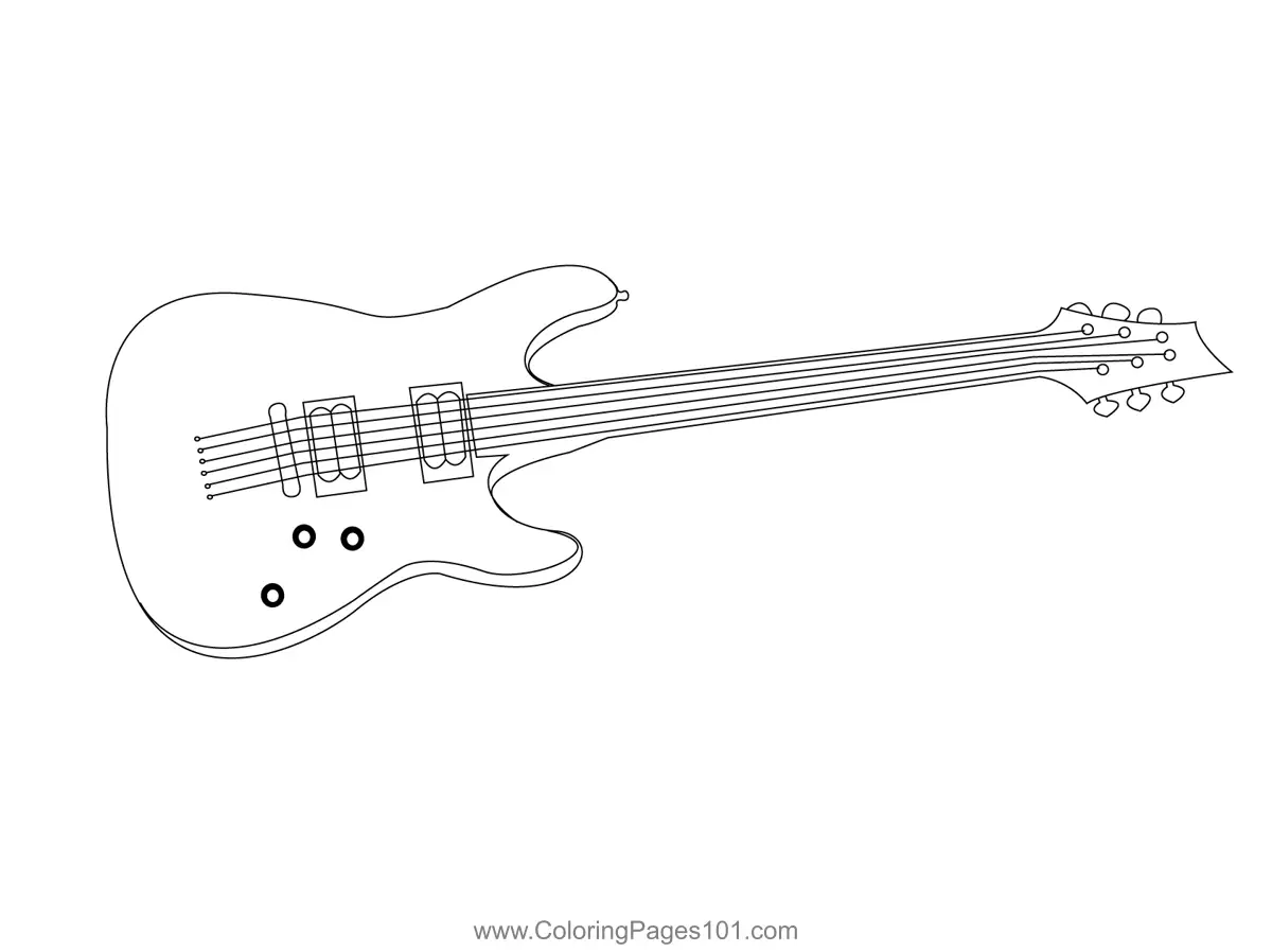 Guitar Coloring Pages 7