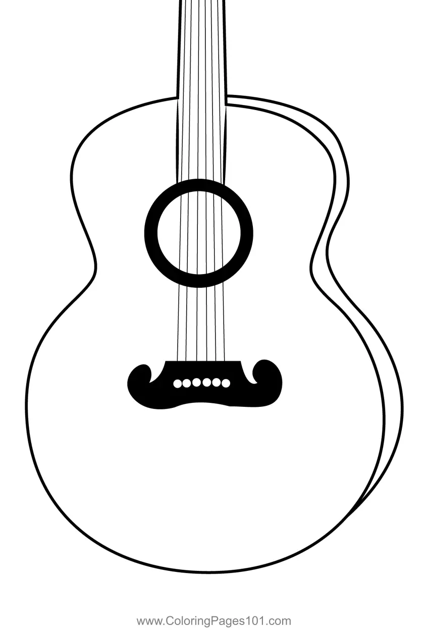 Guitar Coloring Pages 9