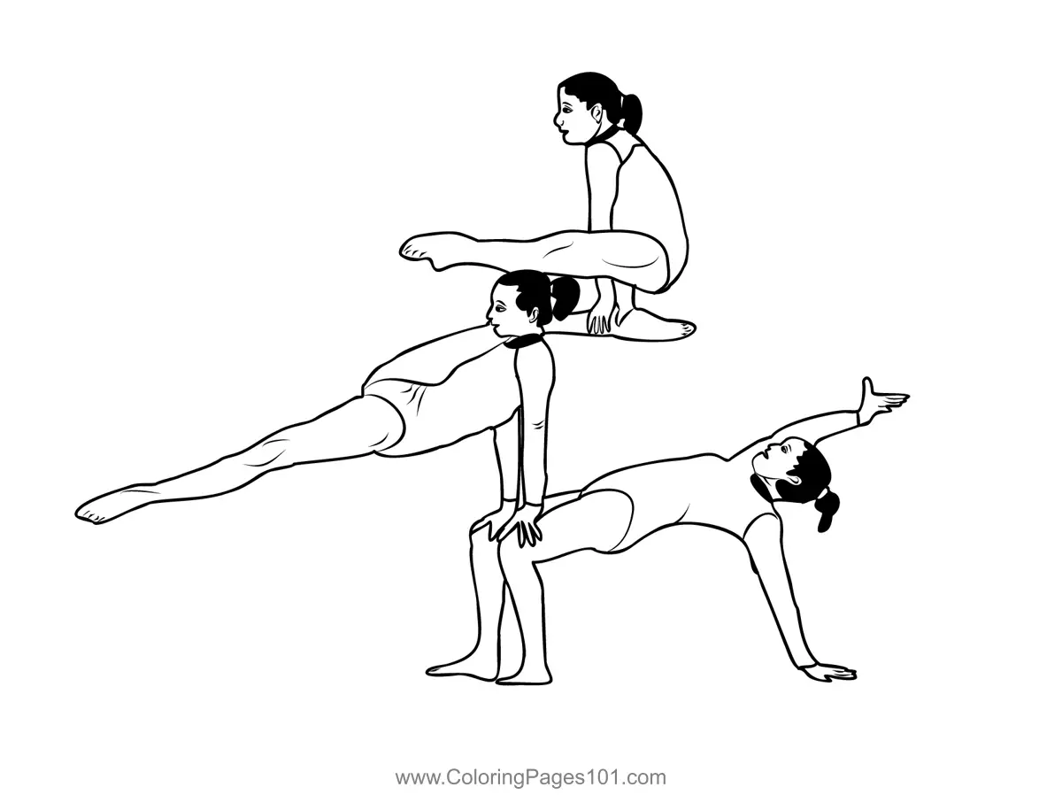 Gymnastics Coloring Pages 1