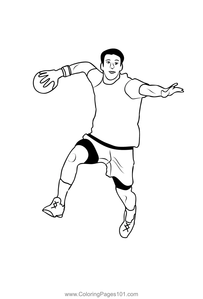 Handball Coloring Pages
