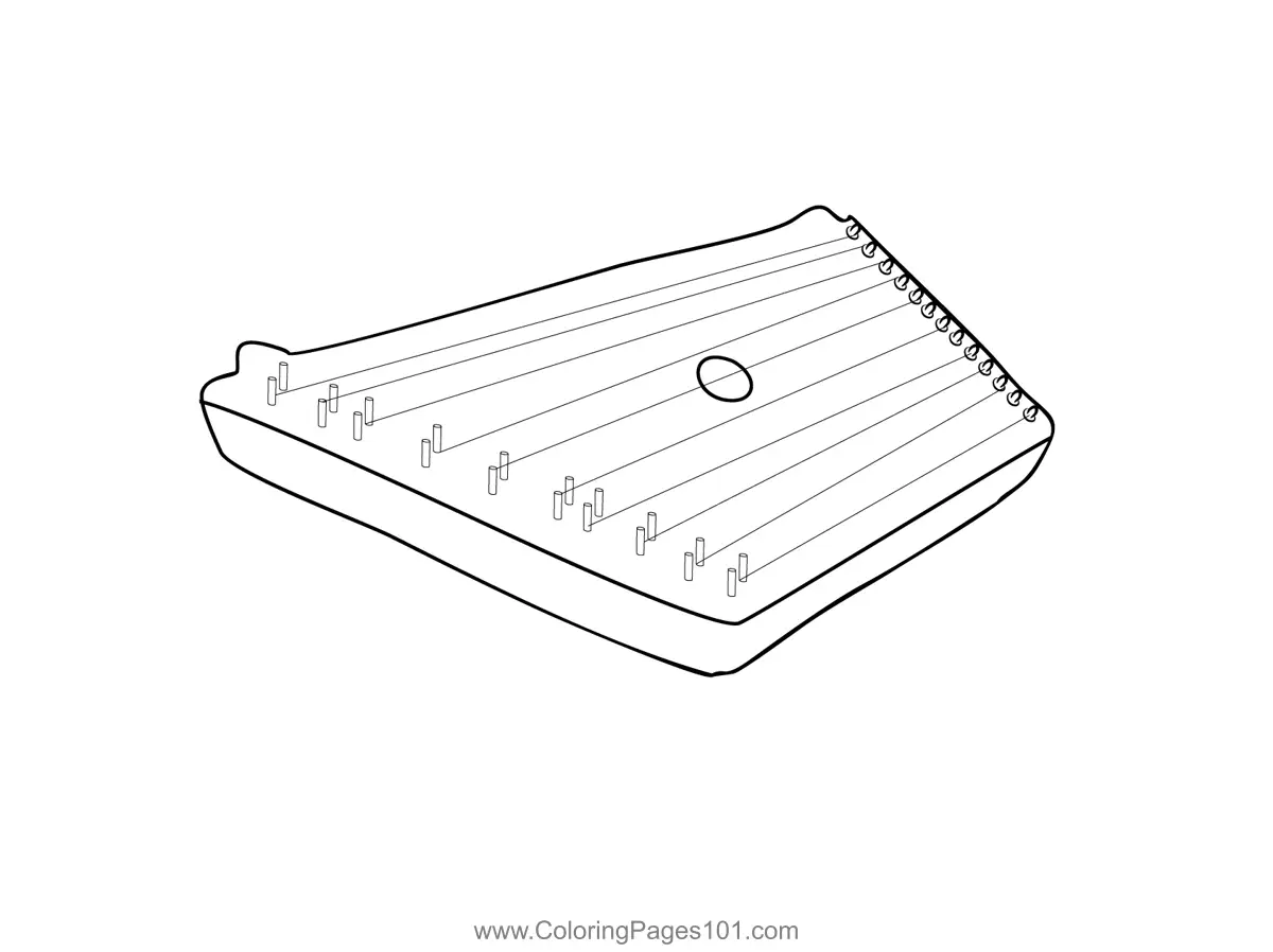 Harp Coloring Pages 3