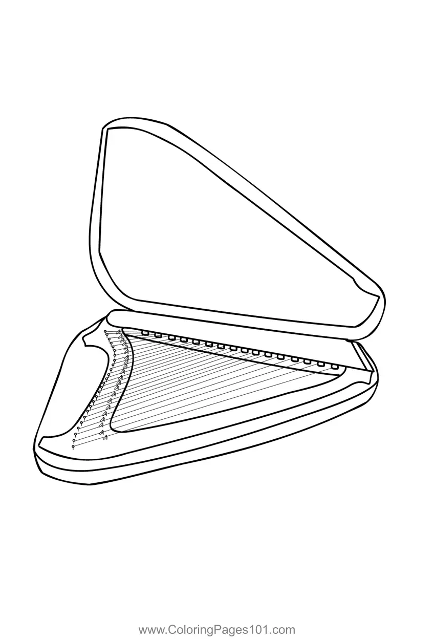 Harp Coloring Pages 4