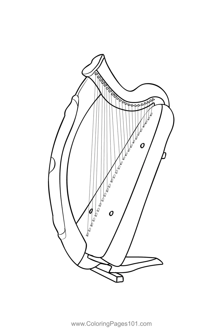 Harp Coloring Pages 5