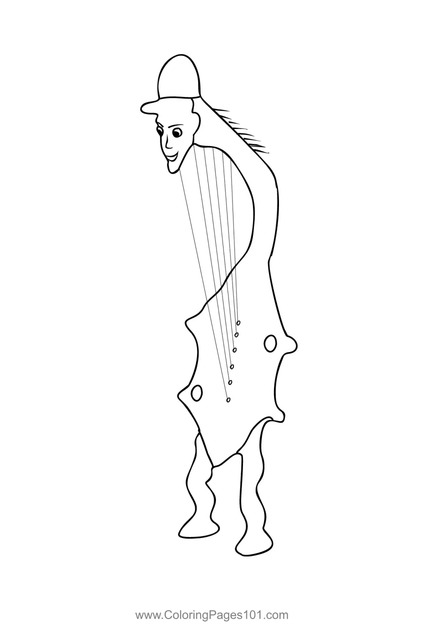 Harp Coloring Pages 6