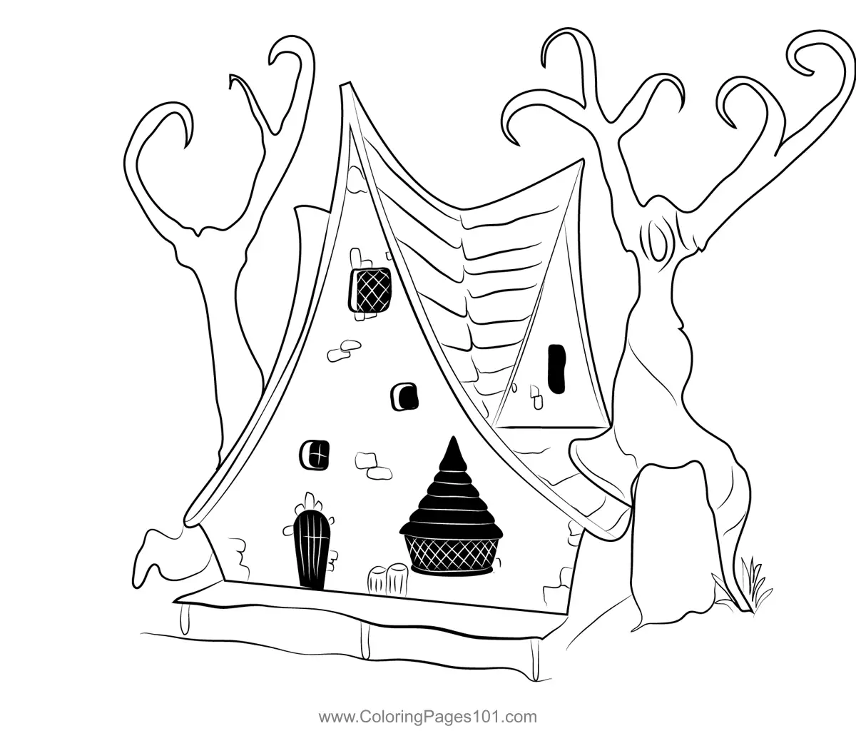 Haunted Houses Coloring Pages 10