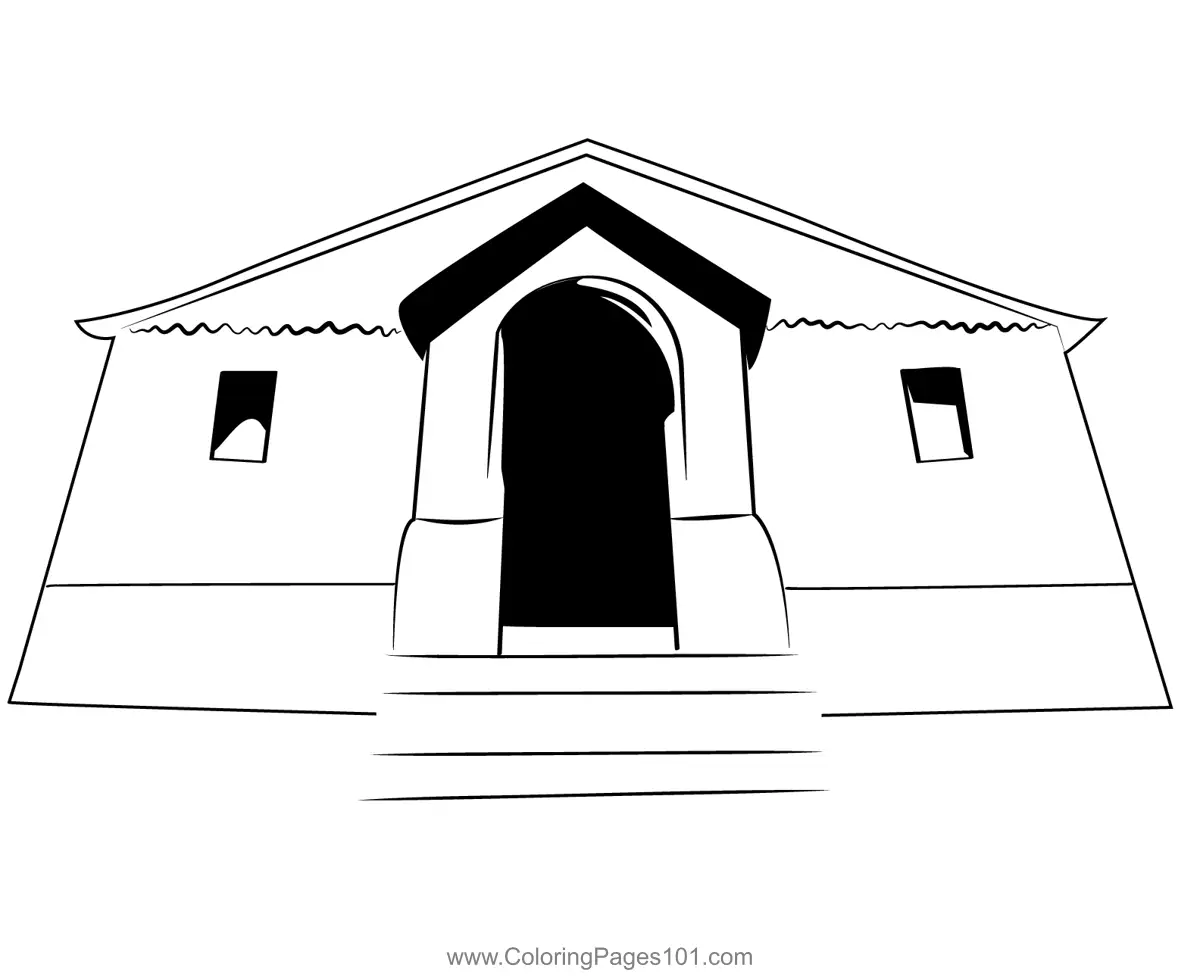 Haunted Houses Coloring Pages 4