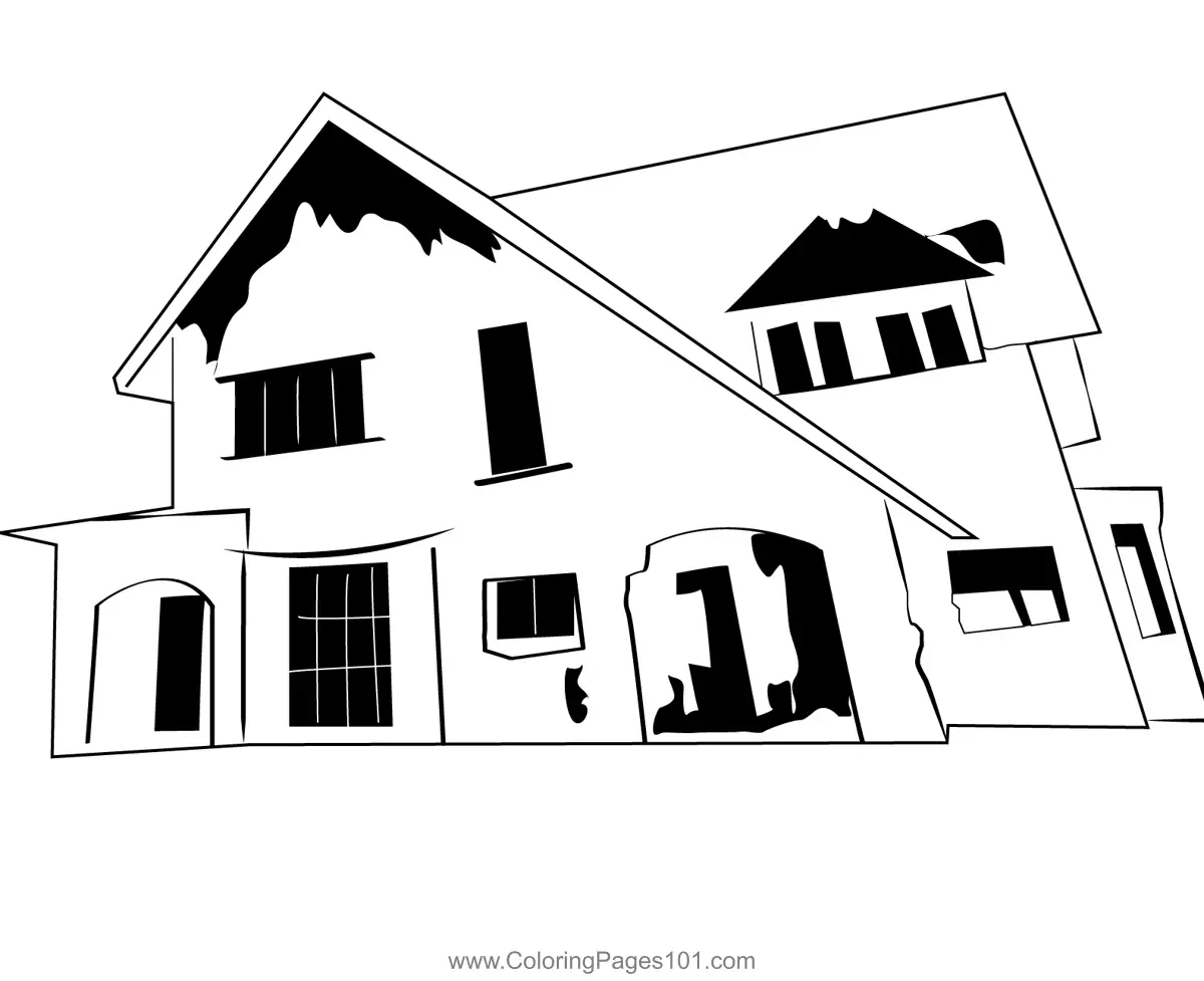 Haunted Houses Coloring Pages 5