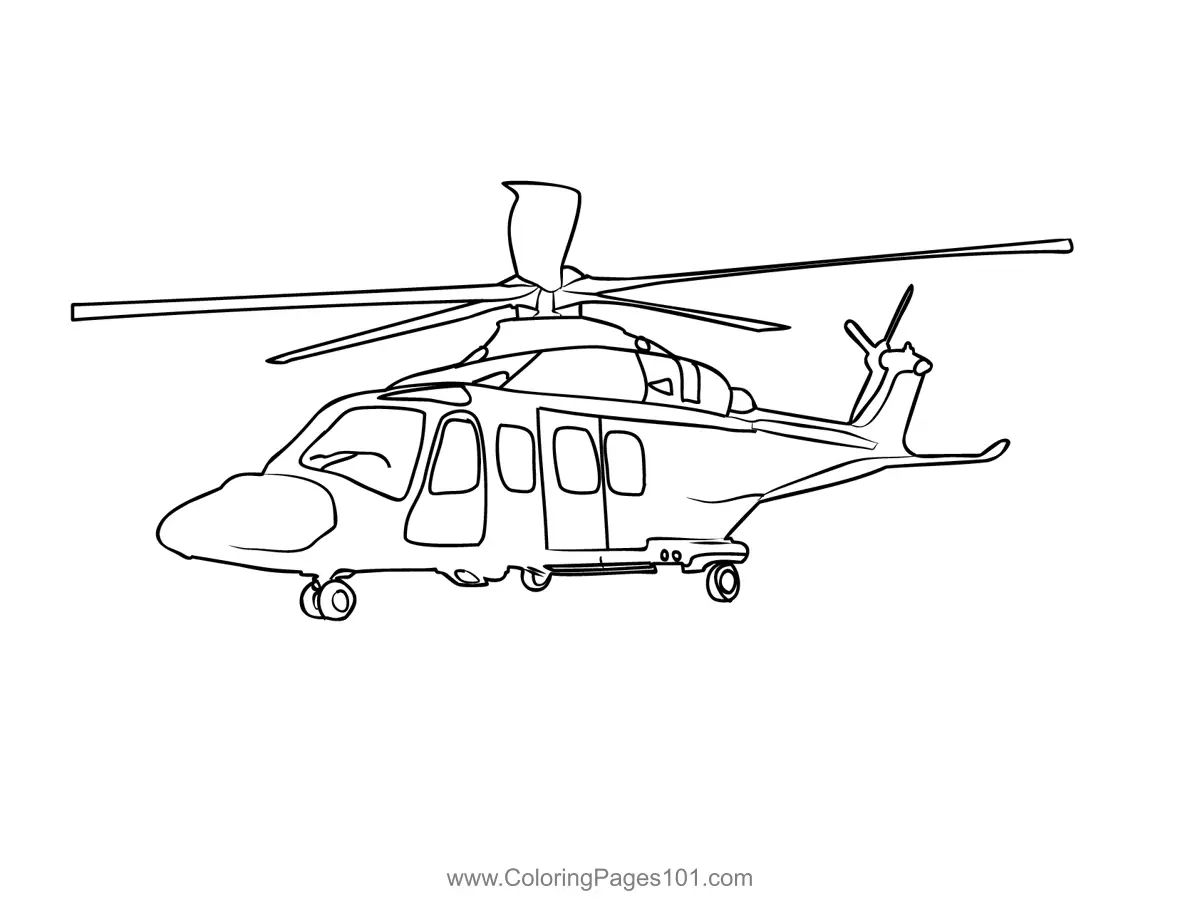 Helicopters Coloring Pages 7