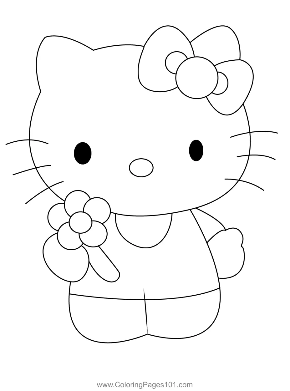 Hello Kitty Coloring Pages 10