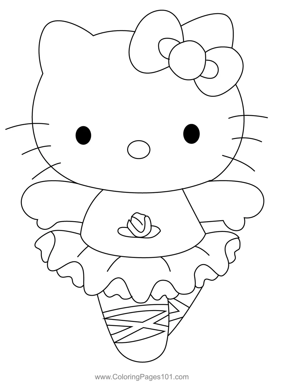 Hello Kitty Coloring Pages
