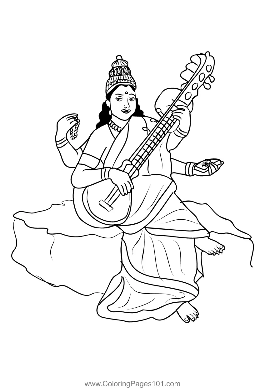 Hindu Gods Coloring Pages 1