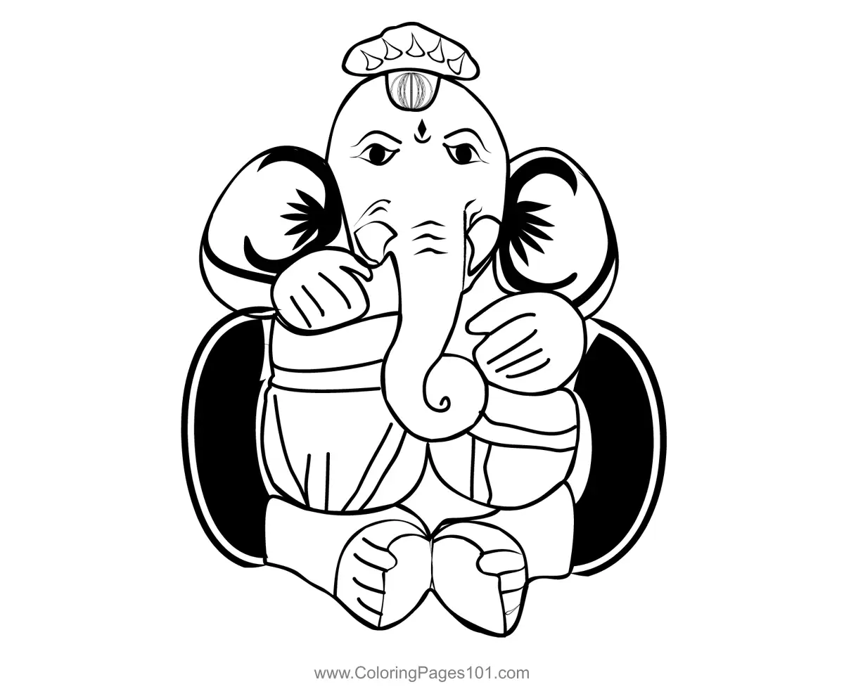 Hindu Gods Coloring Pages 11