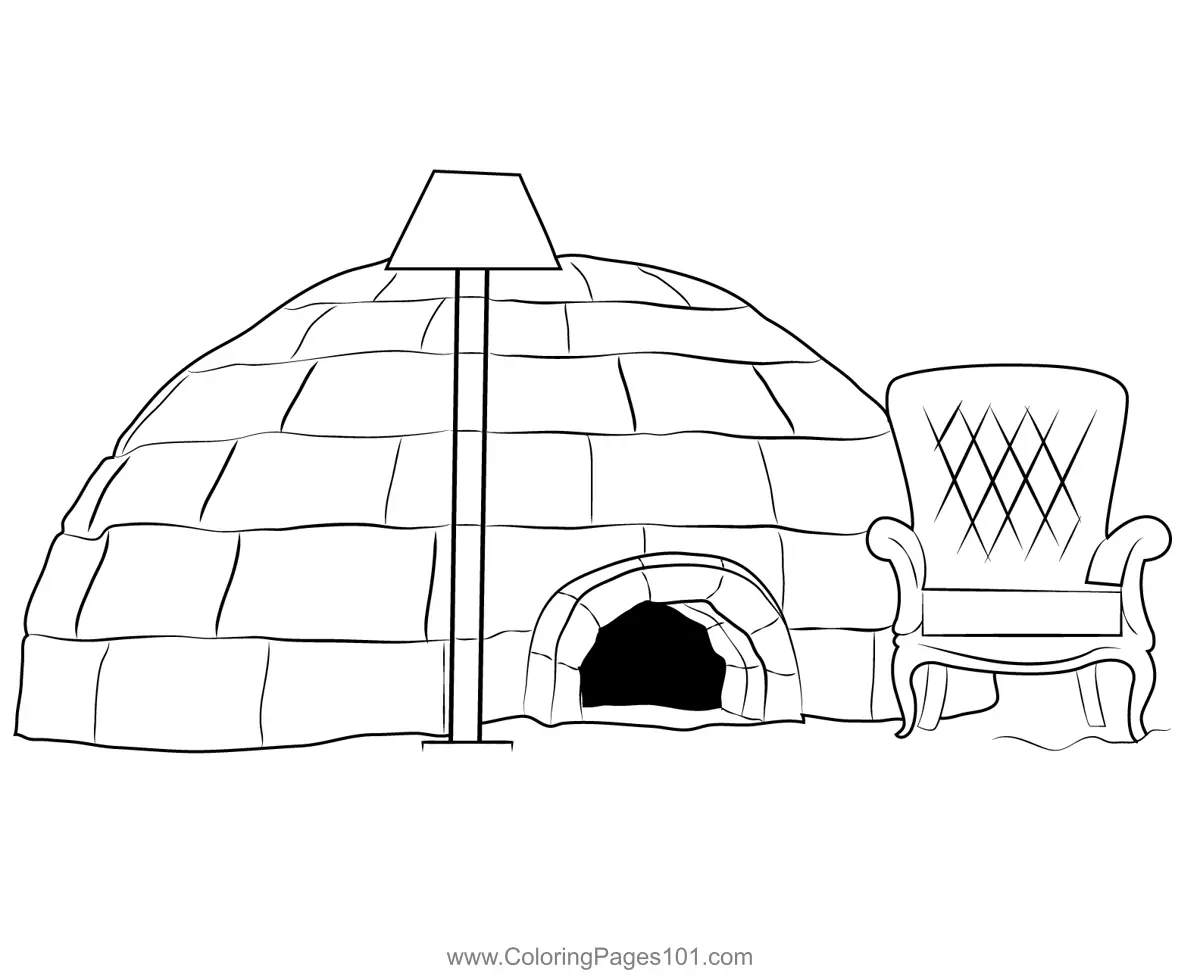 Igloo Coloring Pages 11