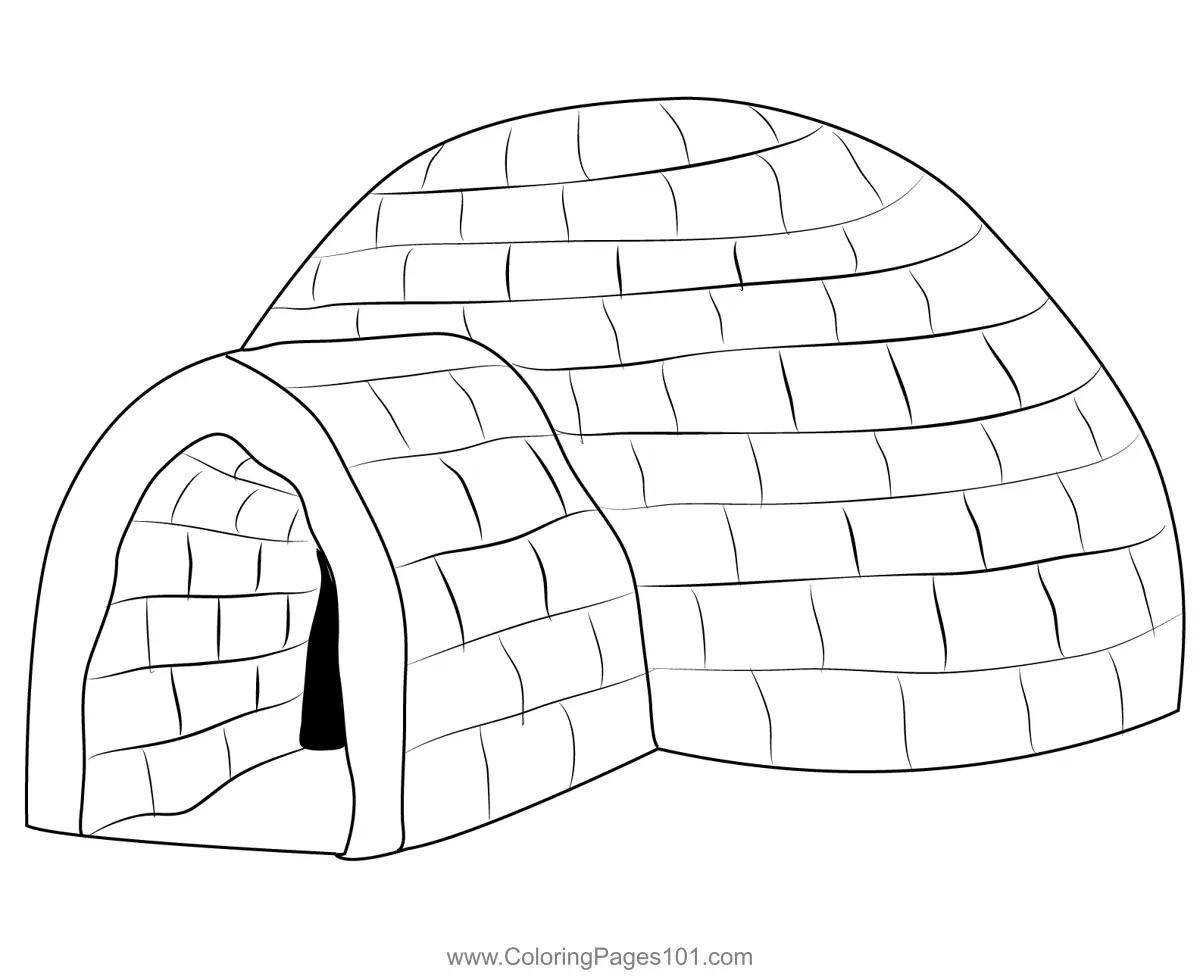 Igloo Coloring Pages 3